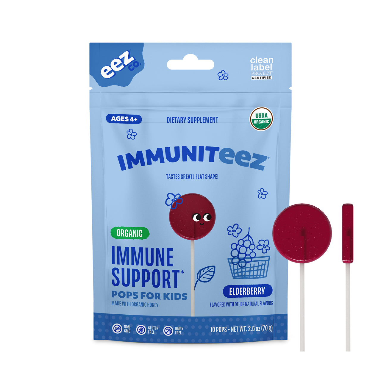 Immuniteez Organic Immune Support* Pops, Elderberry