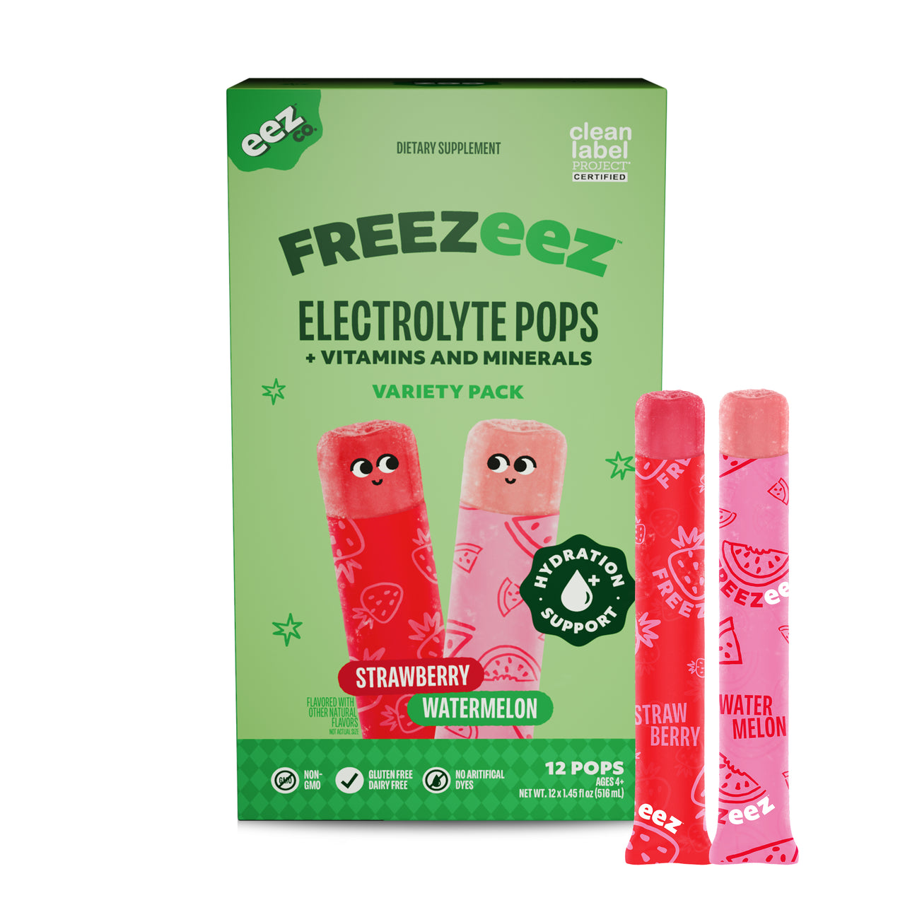 Freezeez Electrolyte Freezer Pops 12ct