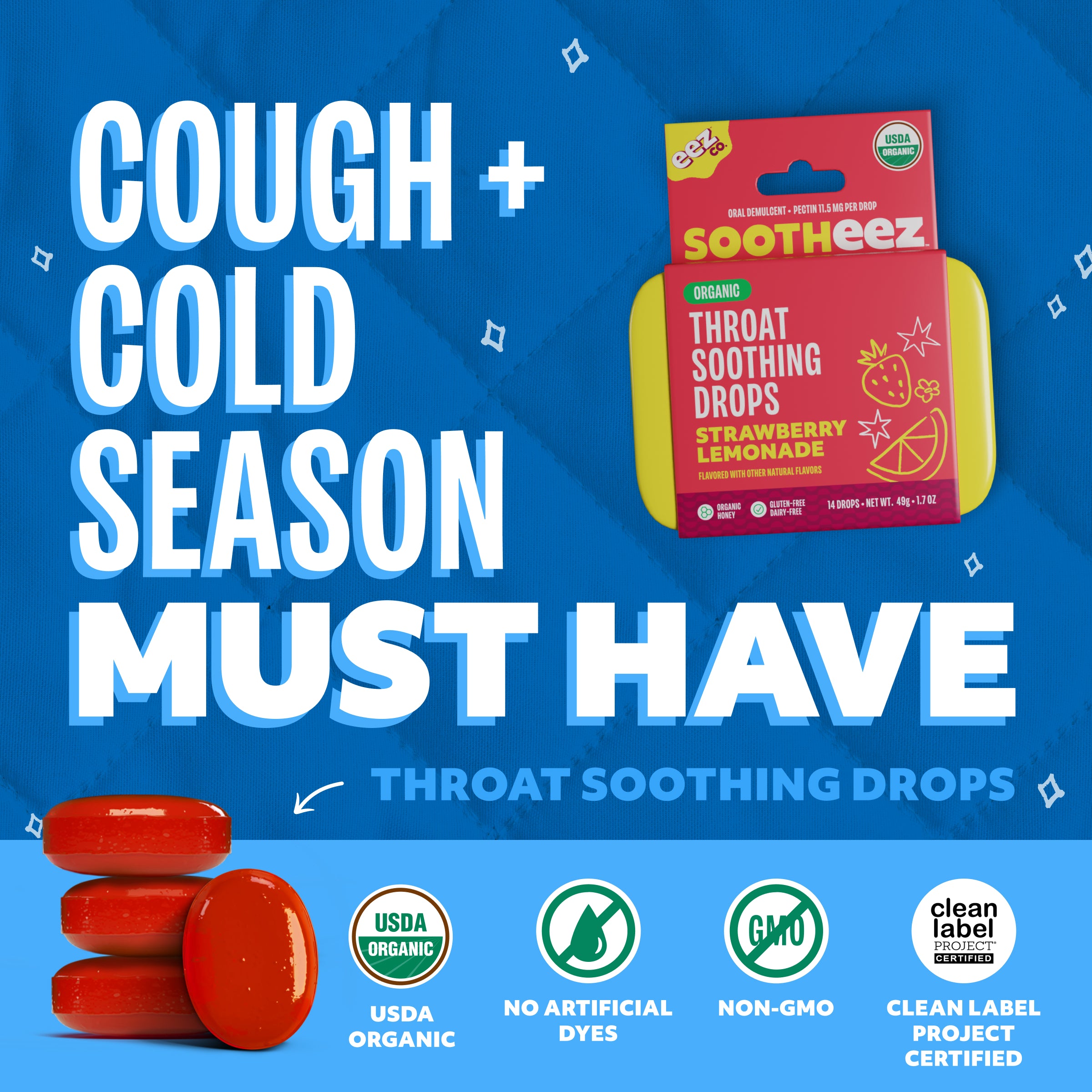 Sore Throat Lozenges Cough Drops Sootheez