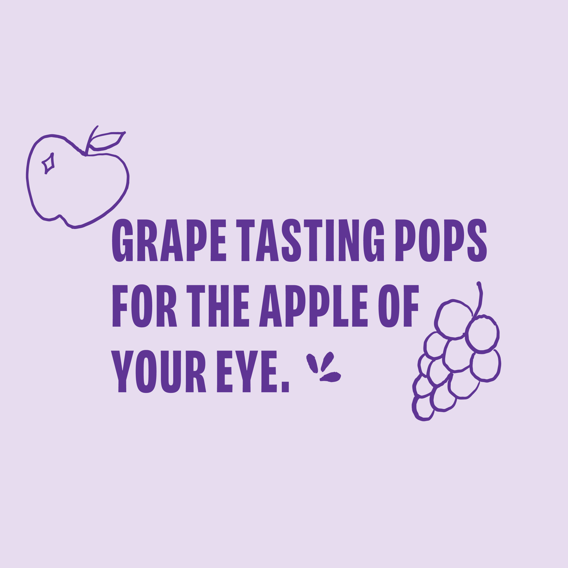 Tumeez - Grape tasting pops for the apple of your eye illustration